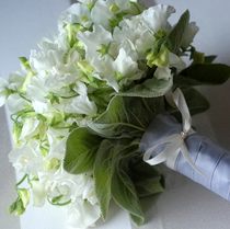 Bridal bouquet - white dots №11